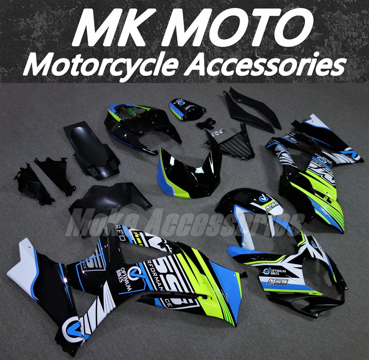 Fairings Kit Fit For Gsxr1000 2007-2008 Bodywork Set High Quality ABS Injection Blue White Neon