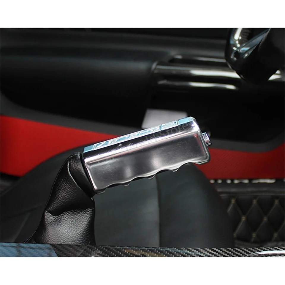 Aluminum alloy Metal Handbrake Grips Set For Mustang Shelby Brake Handle Replace Accessories Fit Ford Mustang 2015-2021