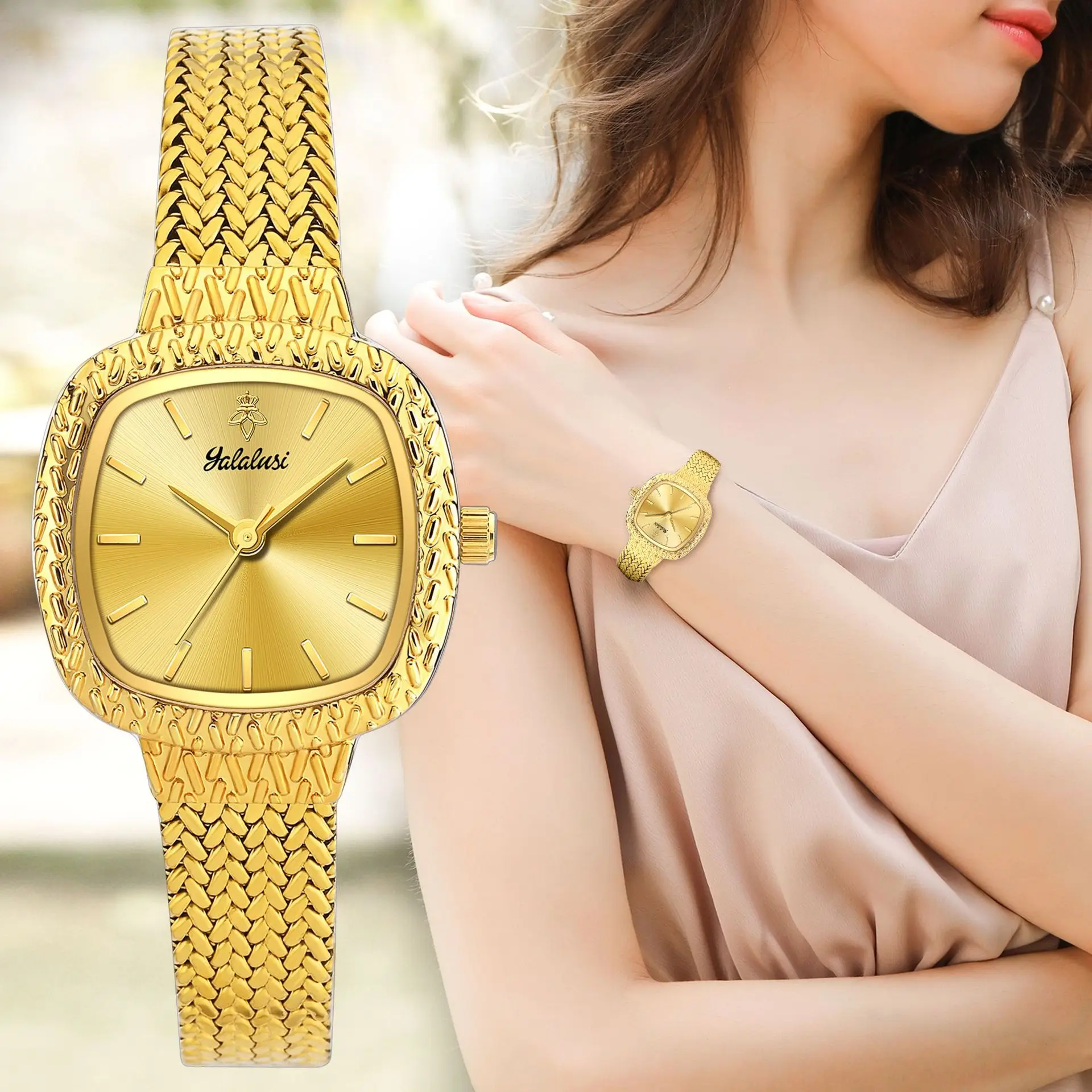 

Yalalusi high-end luxury women's watches, elegant and simple women's wristwatches, Millisa bracelet watch, best-selling product