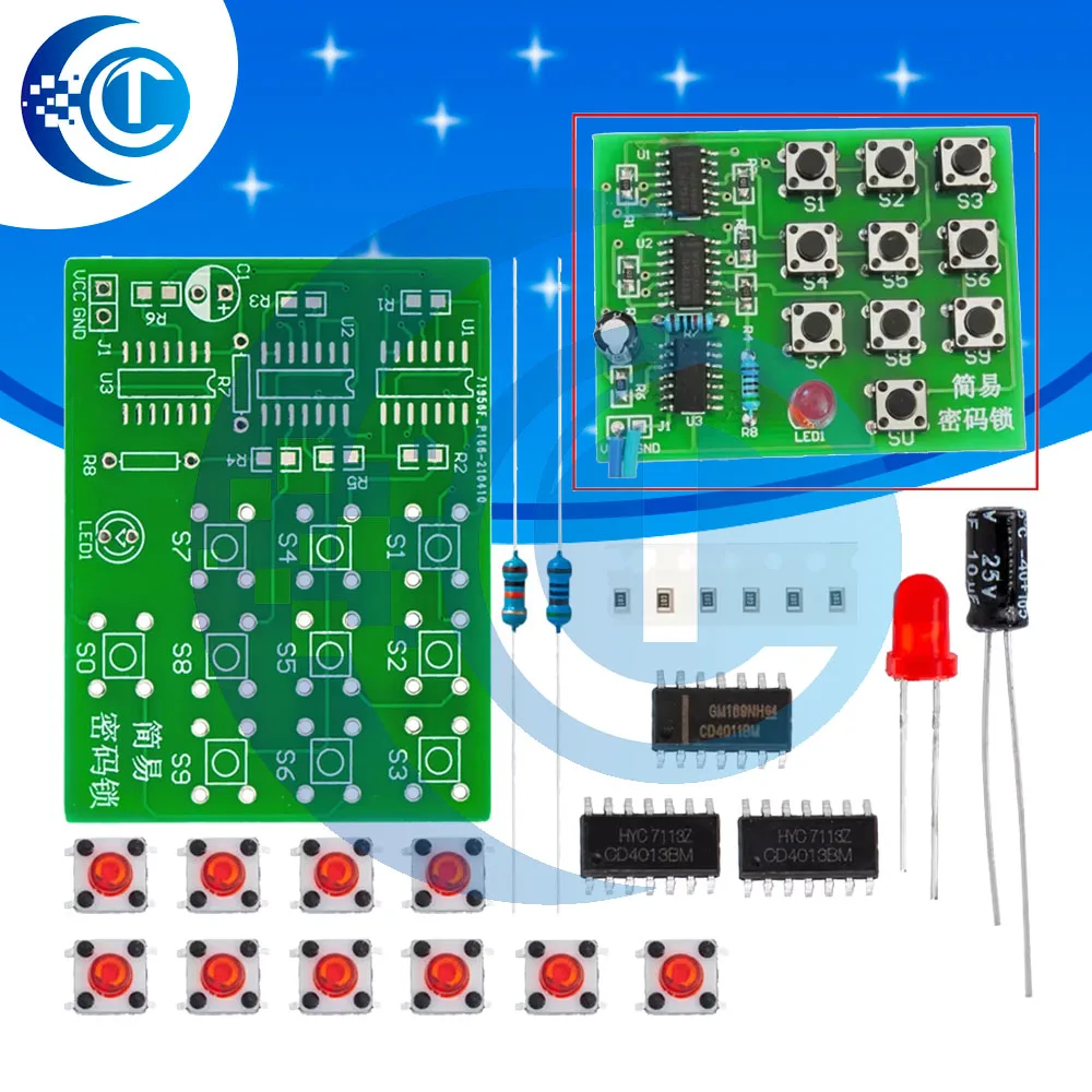 DIY Programmable Smart Password Lock Module, Customizable Electronic Lock Kit for Makers DIY Circuit Projects