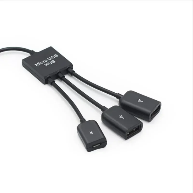 3 в 1 Micro USB Type C HUB «папа-мама» двойной USB 2.0 хост-адаптер OTG кабель для смартфона, компьютера, планшета, 3 порта