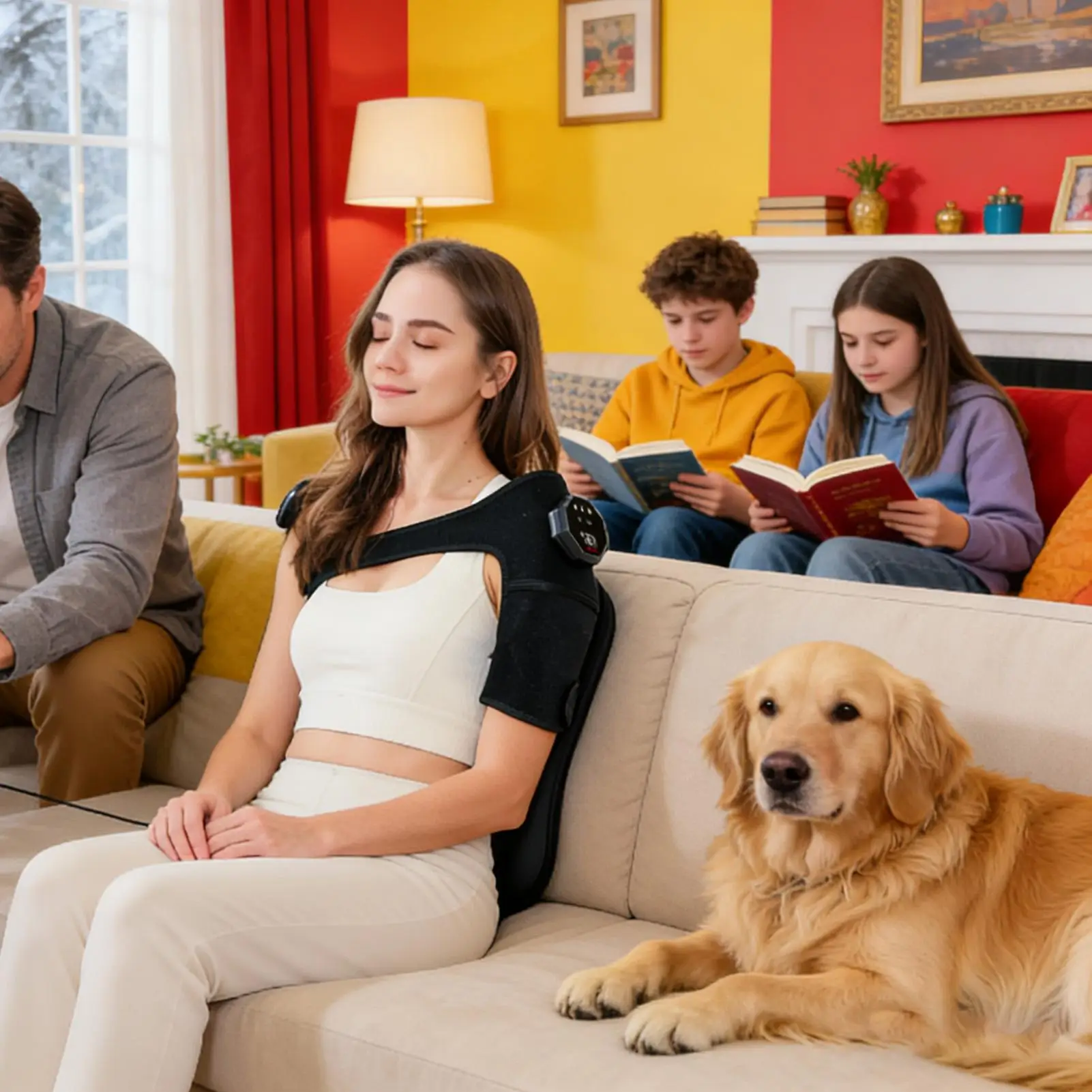 

Knee Massager Warmers Brace 5 Vibration Modes Leg Massager With Adjustable Strap For Women Grandma Grandpa Dad Mom Seniors