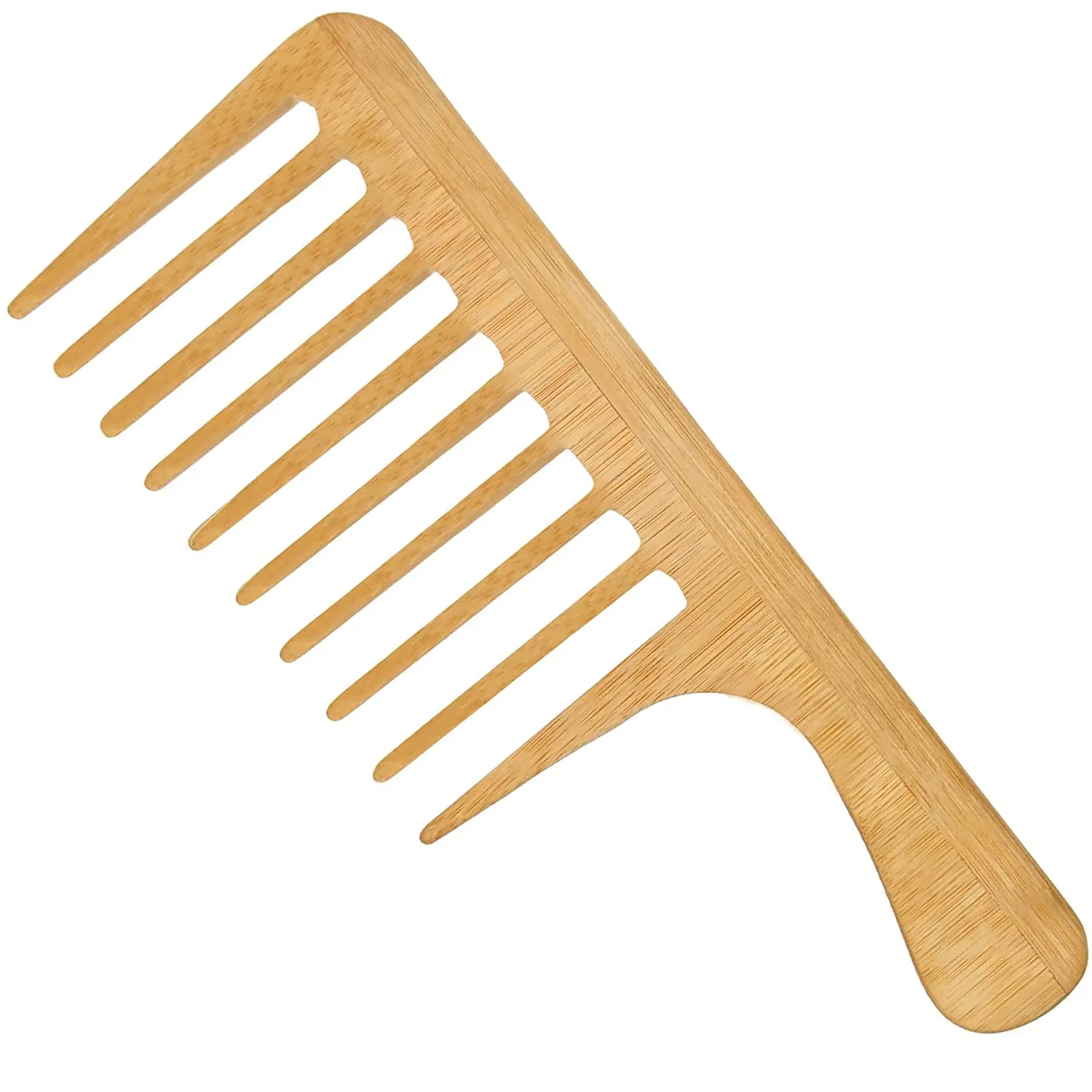 2pcs 100% Natural Bamboo hair comb - Anti-Static Wide Tooth Detangler Wooden Comb