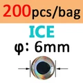 200 piezas de hielo de 6 mm