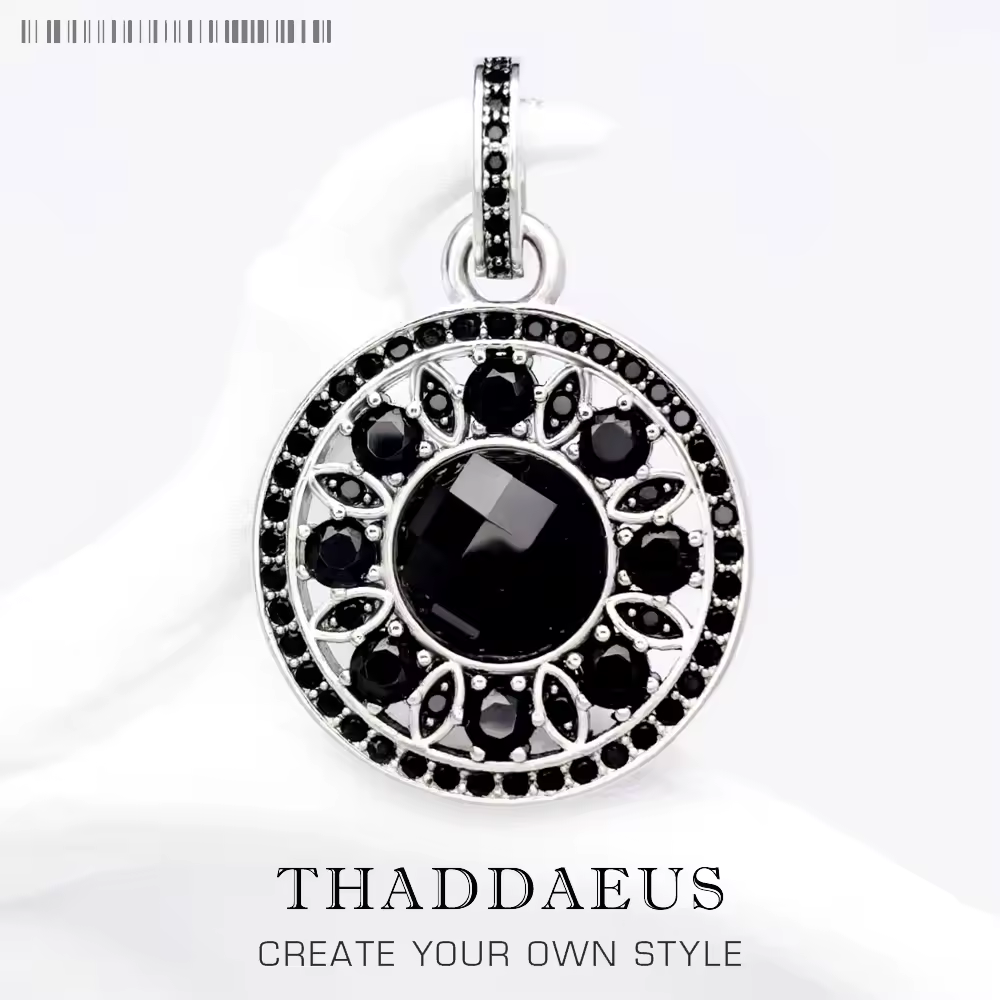 Pendant Black Ornament Brand New Glam 925 Sterling Silver Jewelry Europe Style Fashion Accessorie Gift For Soul Woman