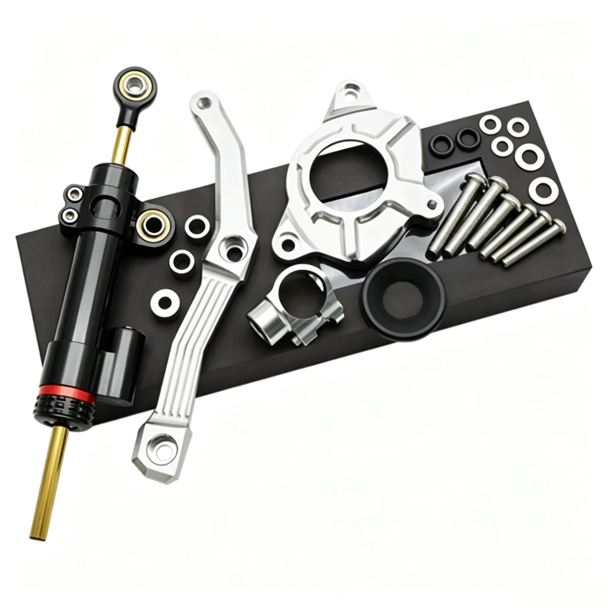 Motorcycle Aluminum Damper Steering Stabilize Bracket Mounting Kit For Kawasaki Z1000 2010 2011 2012 2013 2010-2013 view 3