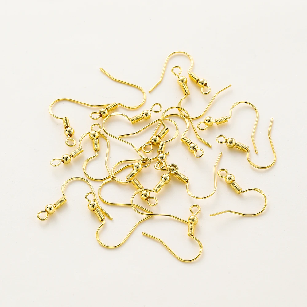 

20Pcs/Lot 20x20mm 14K/18K Gold Color Plated Brass Earrings Hooks for DIY Earrings Jewelry Making Accessories Supplies Wholesale