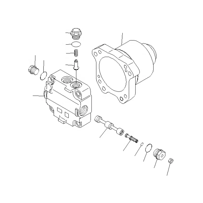 708-7W-00012 708-7W-00011 708-7W-00010 D275A-5 Bulldozer Hydraulic Drive D275AX-5 Fan Motor For Komatsu