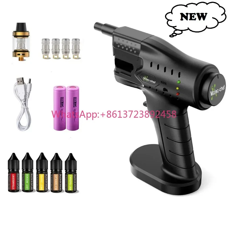 Adjustable Smoke Cocktail Bubble  with Flavor Blaster for Whiskey Beverage Steak Fish Food in Hotel or Bar Accessories