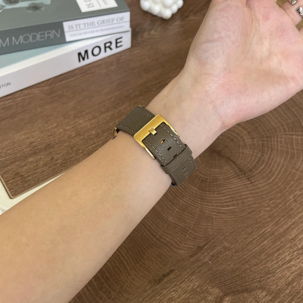 Leather Loop band For Samsung Galaxy Watch 7 FE 5 Pro 4 6 classic 44mm 40mm sport bracelet correa Galaxy Watch 7 Strap