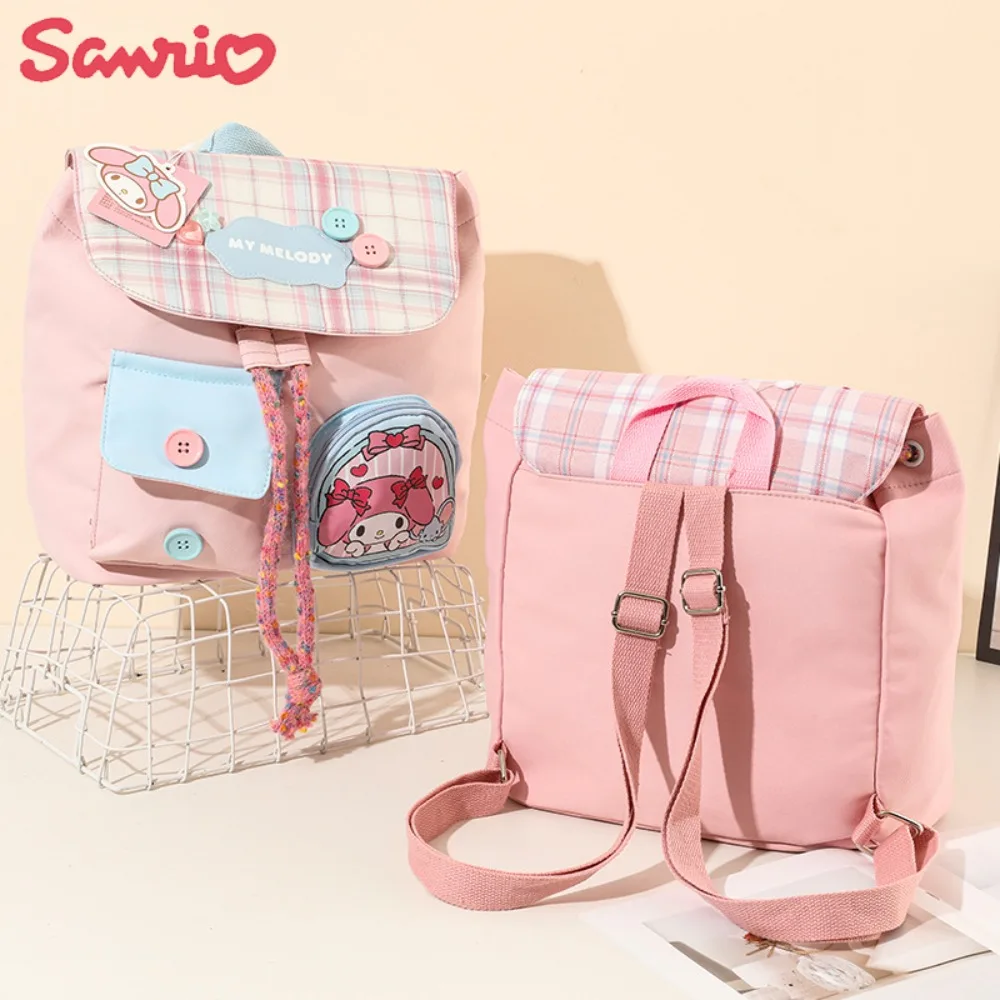 Genuine Sanrio Fashion Backpack Comfortable Lightweight and Large Capacity Shoulders Bag Daily Travel Schoolbag Boys Girls Gifts