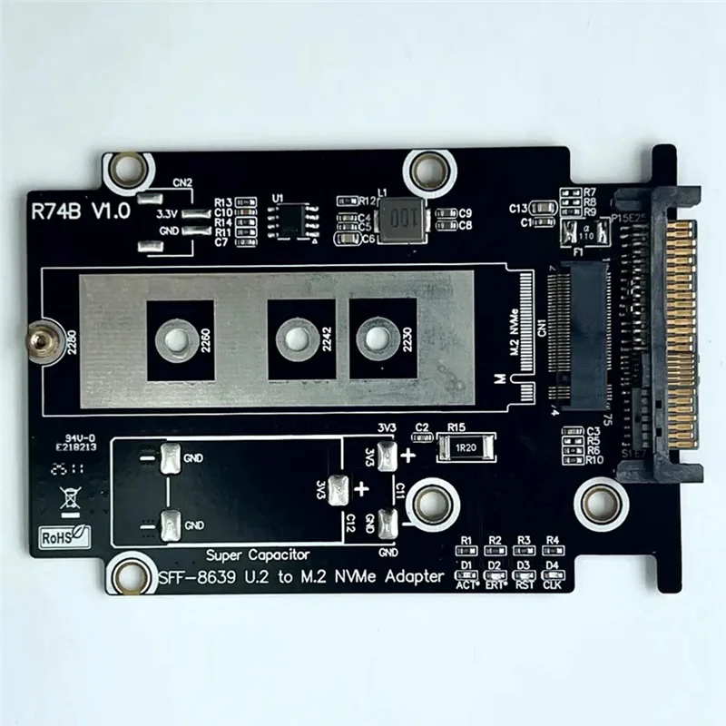 

Latest Pcie 4.0 R74B U. 2 SSD Adapter M. 2 Nvme To SFF8639 Hard Drive Box 2230/2242/2260/2280 SSD M2 DDR4 X4 128Gbps GEN3 GEN4