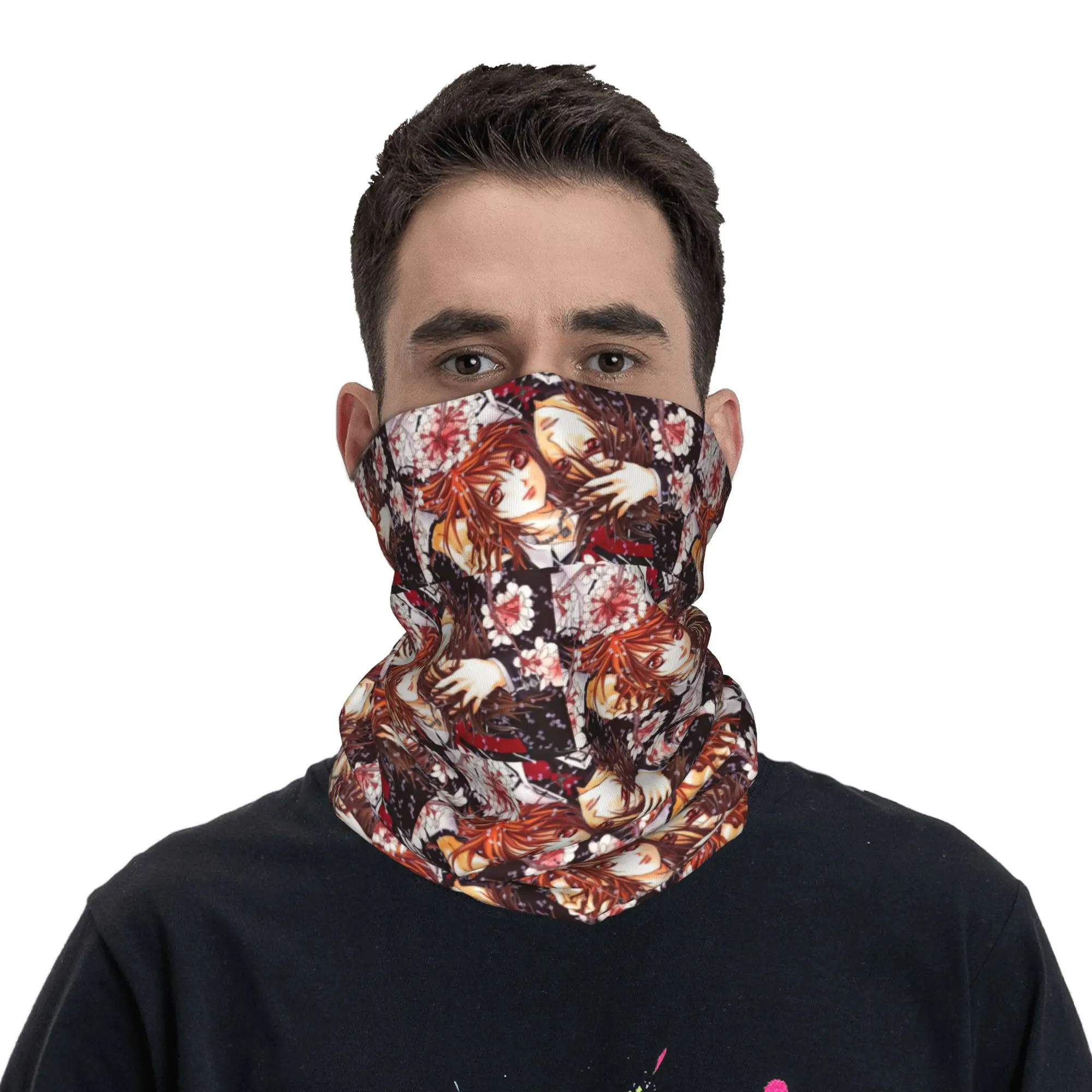 Vampire Knight Anime (6) Bandana Neck Gaiter Printed Mask Scarf Warm Cycling Scarf Riding Unisex Adult Breathable