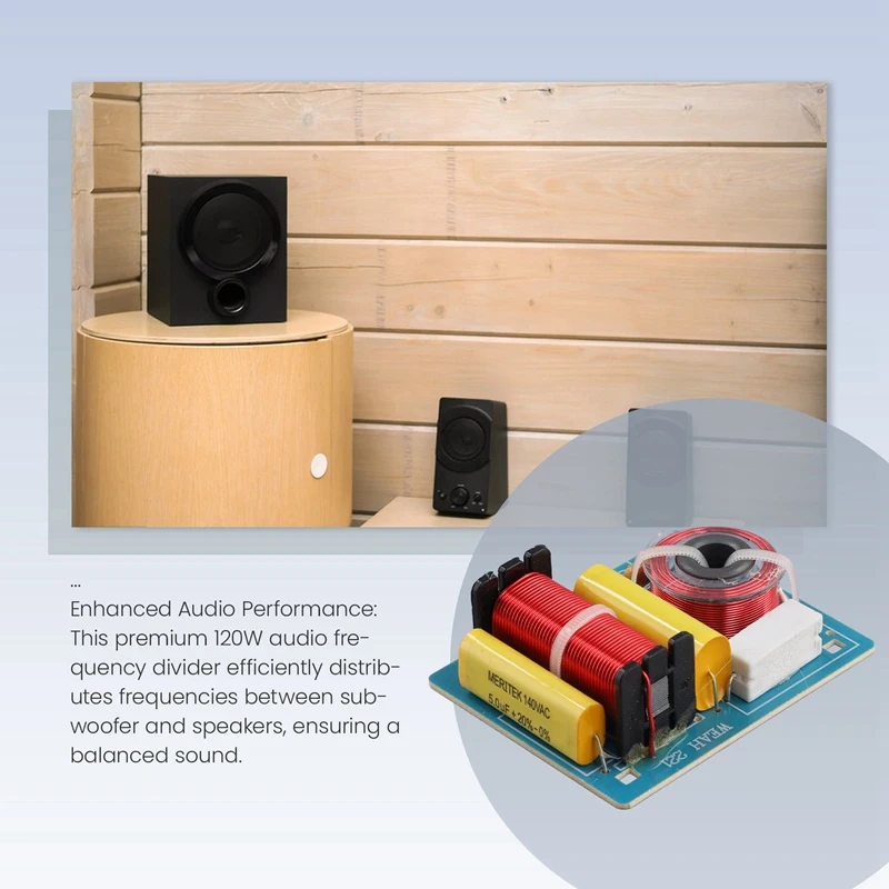 双方向オーディオ周波数分割器、DIYベーススピーカー、サブウーファー、クロスオーバーフィルター、アクセサリー、2800hz、120w