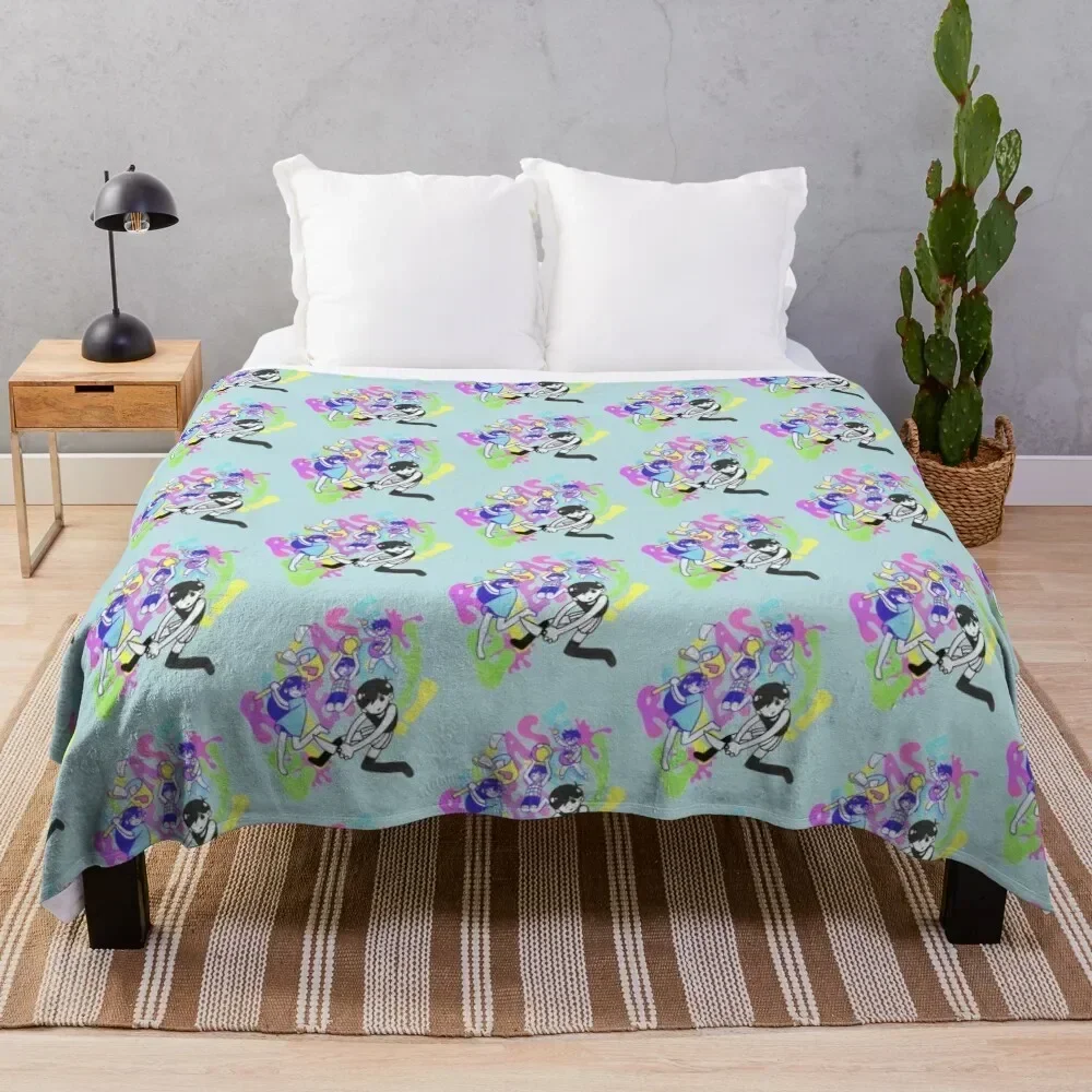 

omori omocat Throw Blanket Giant Sofa for babies Flannel Beach Blankets