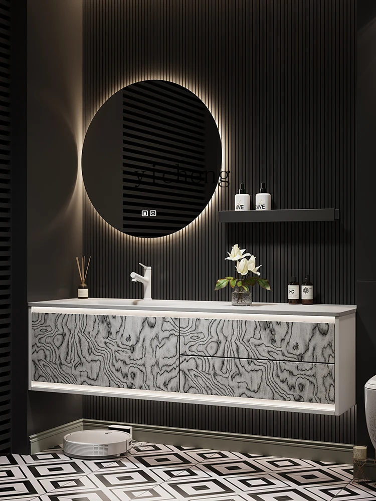 Bathroom Cabinet Combination Integrated Basin Hand And Face Washing Table Minimalist Style Villa Washing Table