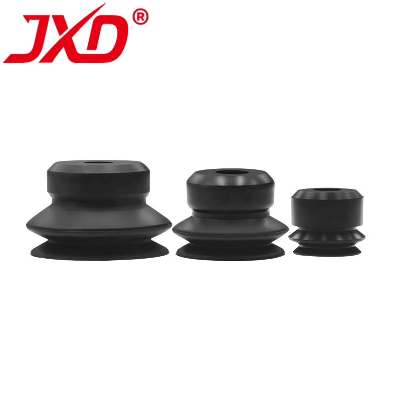 JXD CONVUM PJG Series 4/6/8/10/15/25/30/35/40/50 MM Double Layer Round White Silicone Black NBR Mini Vacuum Suction Cup Sucker