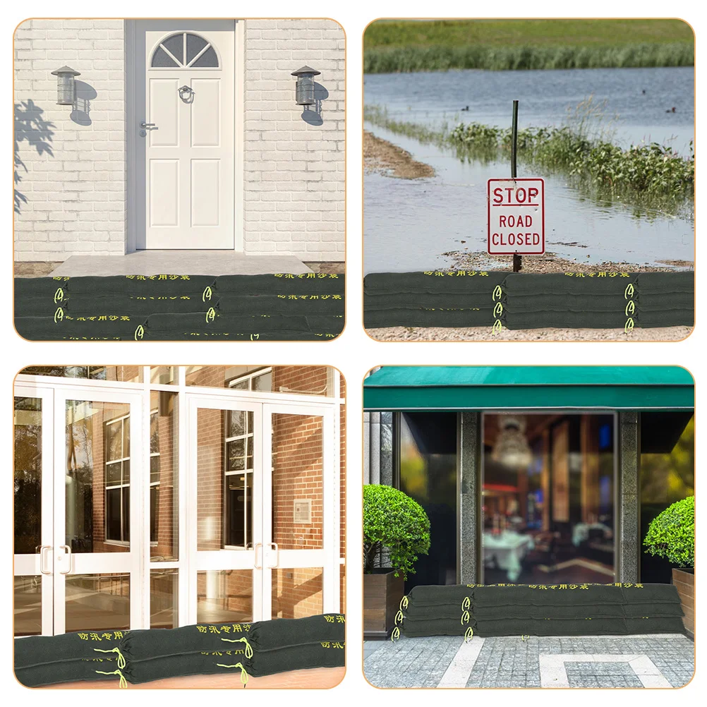 2 قطعة كيس الرمل المضاد للفيضانات القابل لإعادة الاستخدام قماش حاجز المياه الثقيلة للمنزل المرآب حماية أداة إيقاف المياه حاجز الفيضانات