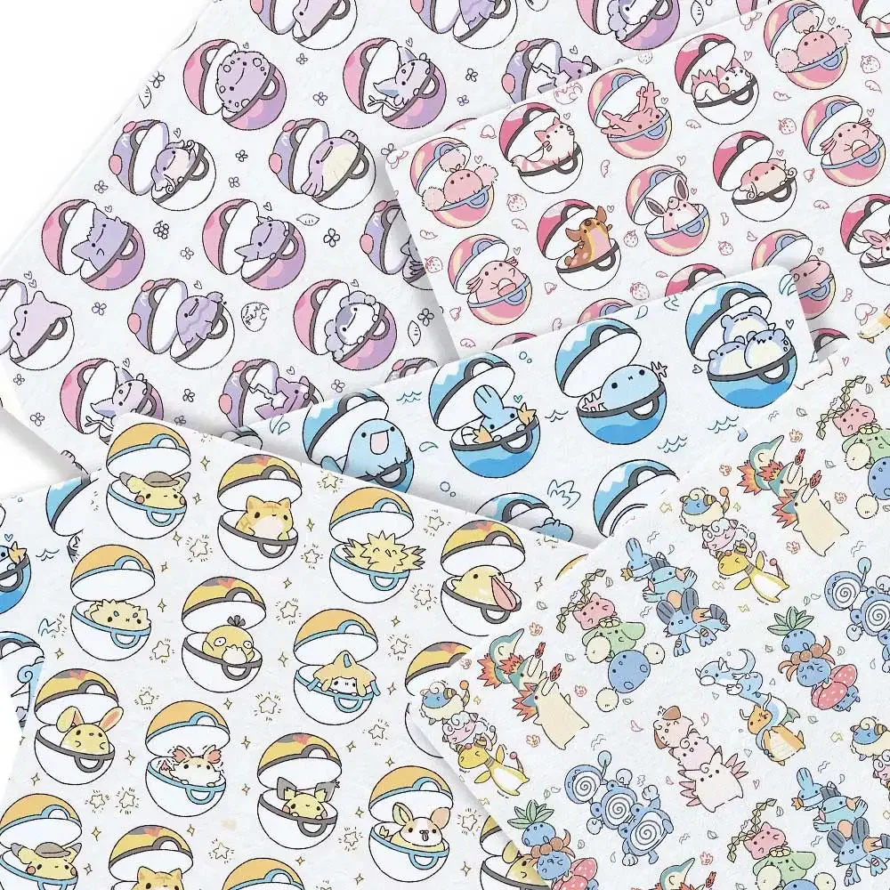 Pokémon kreslený fabric140*50cm ruční šicí patchwork prošívání děťátko šaty domácí aršík potištěné textilie textilie šicí děti