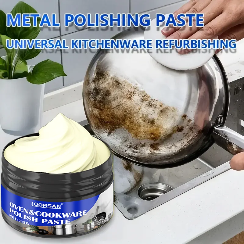 LOORSAN Metal Cream Rust Remover 30g Universal Polishing Paste Multi-Purpose Kitchenware Cleaning Cream for Pots