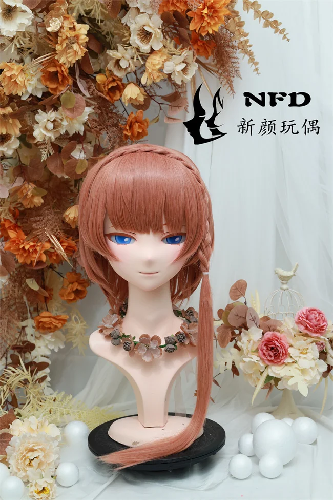 (NFD41-8)Customize Full Head With Lock Crossdress Doll  Female/Girl Japanese Anime Cartoon Character Kig Cosplay Kigurumi Mask