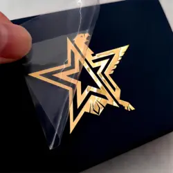 100PCS Custom Transfer 3D Sticker UV Print Transfer Sticker Shiny Gold Silver Brand Logo Wedding Personalized Transfer Sticker