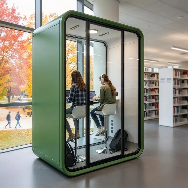 Space Saving Soundproof Booth Acoustic Pods Single Silent Cabin Fashion Noise Isolation Cabin for Open Office Focus Work Privacy