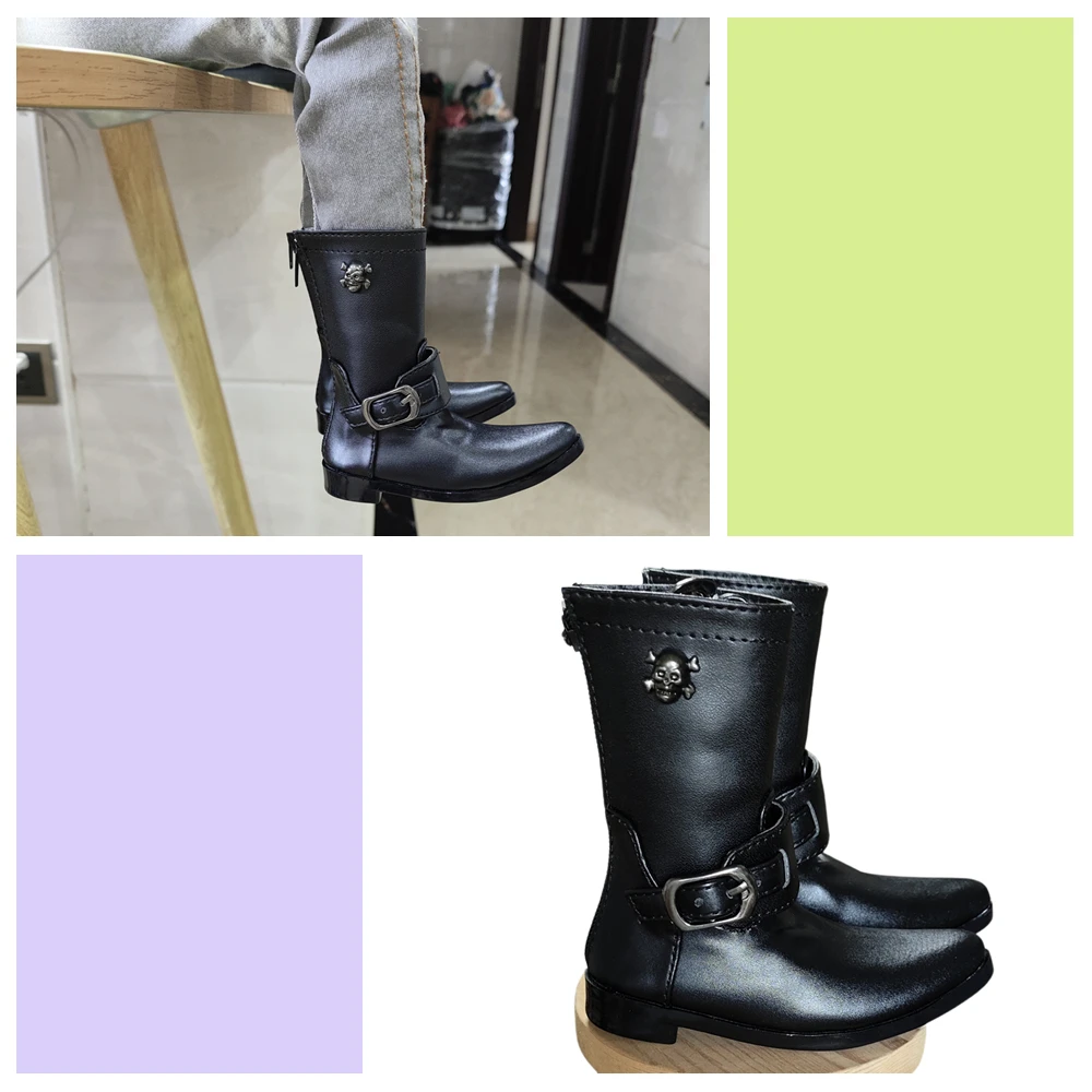 70 см 1/3 1/4 мужские и мальчики BJD MSD Dollfie, ботинки из искусственной кожи из синтетической кожи, черная обувь YG330