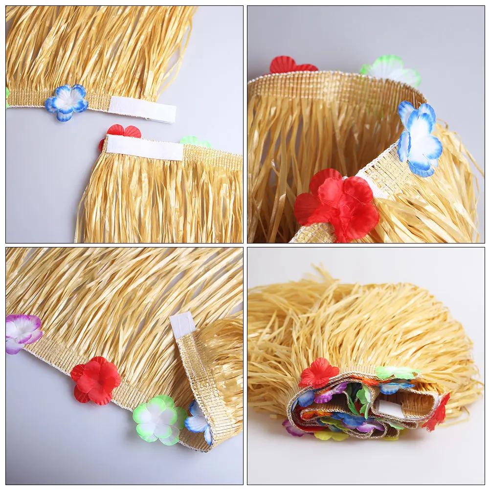 

2Pcs Grass Table Skirt Hawaiian Luau Party Decorations Soft Comfortable Easy to Use Luau Table Skirt Hawaiian Grass Skirts