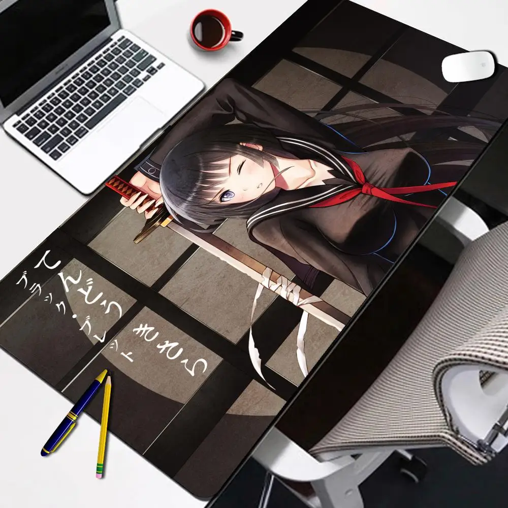 70x30 سنتيمتر ماوس حصيرة مكتب المطاط الطبيعي السجاد سطح المكتب ماوس الوسادة رصاصة سوداء أنيمي ماوس ألعاب المنزل مخصص HD طباعة ماوس #1