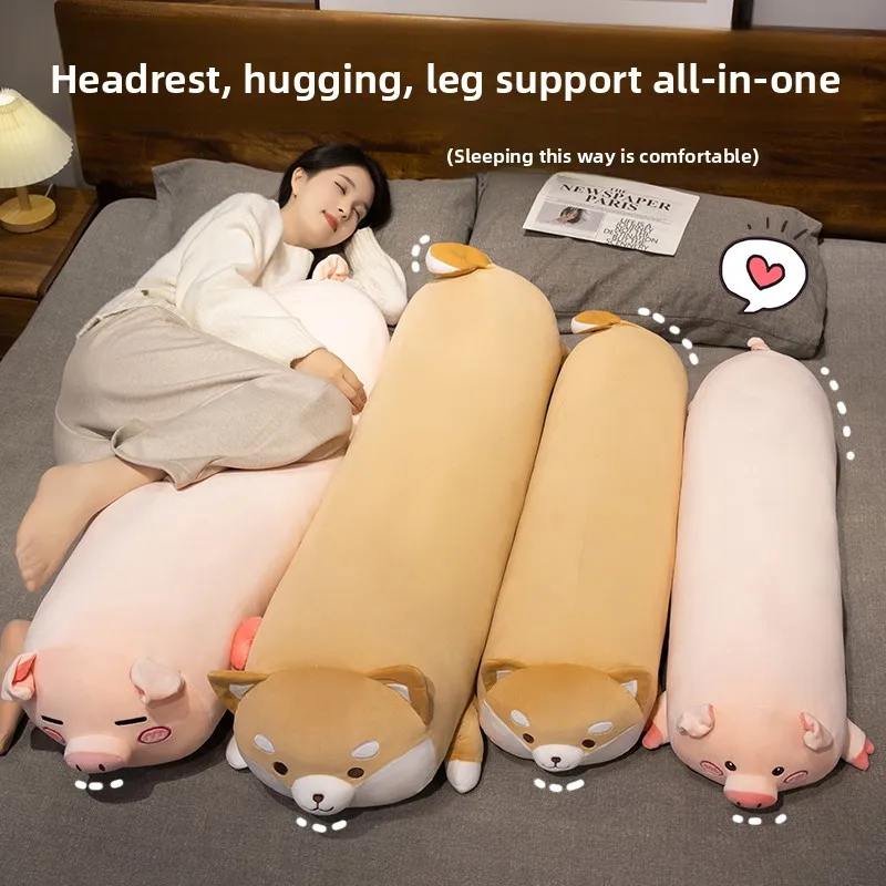 Cute Long Pillow for Girls Sleeping Special Maternity Side Sleep Leg Clasping Pillow Dormitory Bed Headrest Bear Love Ins Style