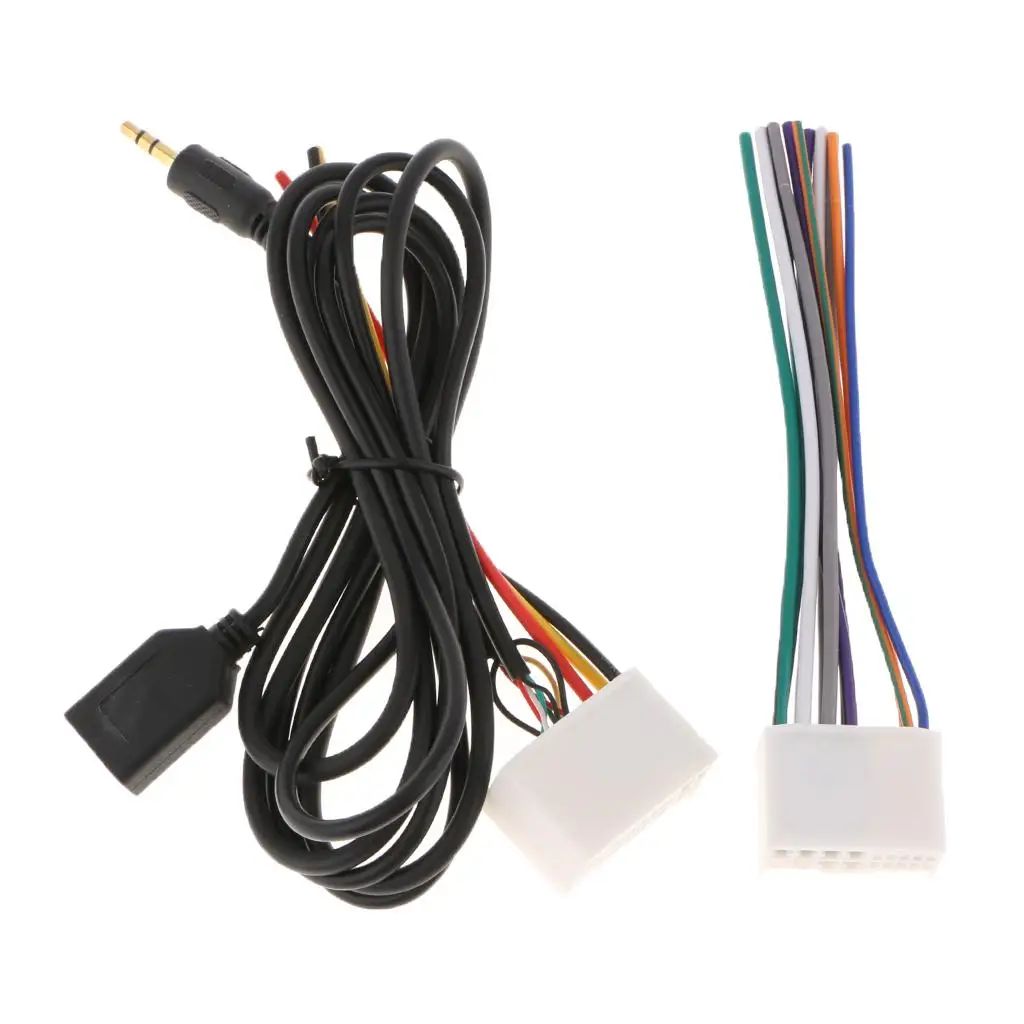 

Wire Harness to Connect An Stereo Receiver +USB AUX Line for Hyundai