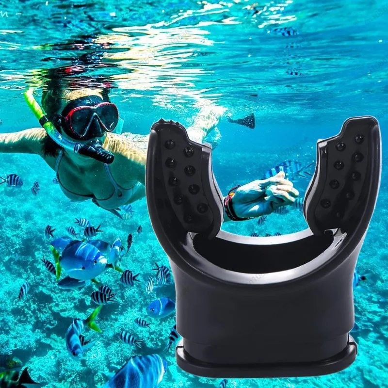 Silicone Soft Diving Snorkel Mouthpiece Bite Regulator Non-toxic Diving Equipment Underwater Breathing Tube view 5
