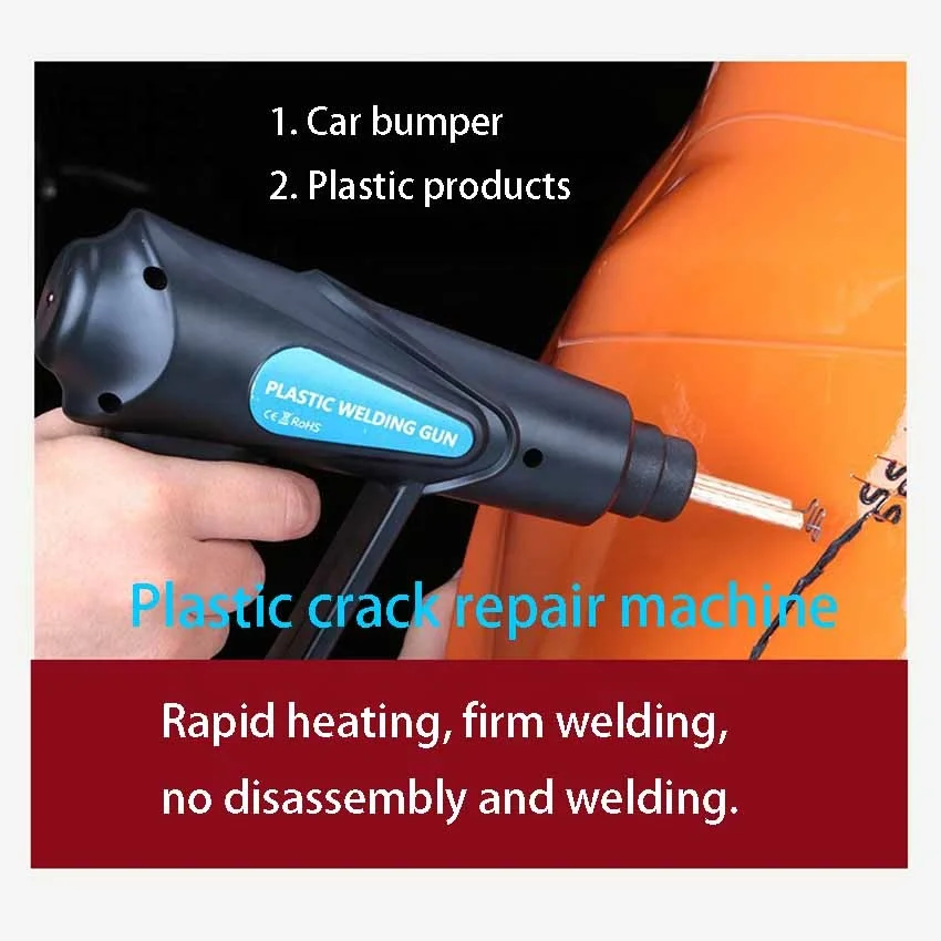 Hot Stapler Portable PVC Hand ABS Plastic Car Bumper Repair Heat Pipe Welding Heat Gun Glue Machine Kit for Sealing