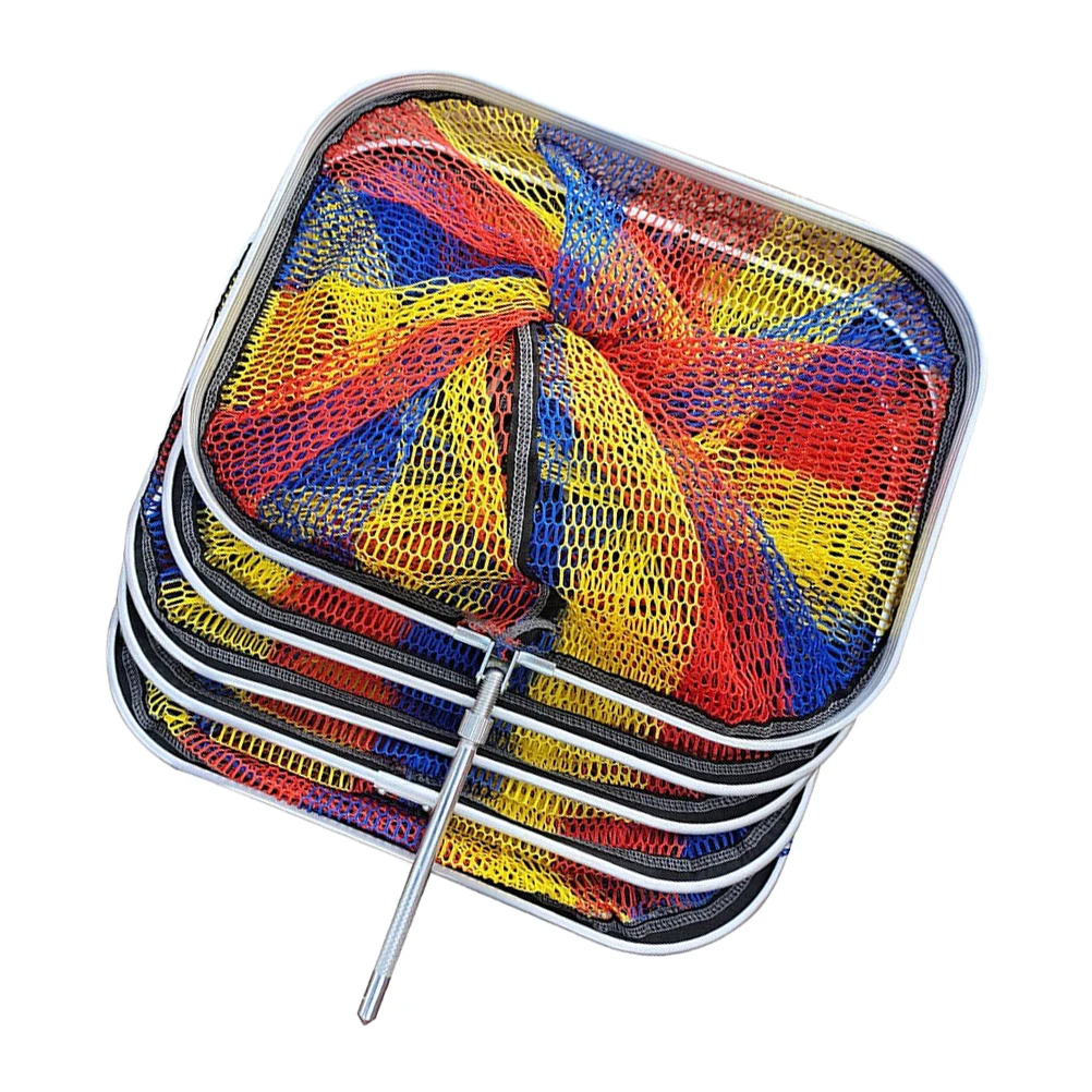 

Square Mouth Fishing Guard Net Portable Quick Dry Mesh Cage Durable Foldable Basket Thickened Coating Fish Supplies