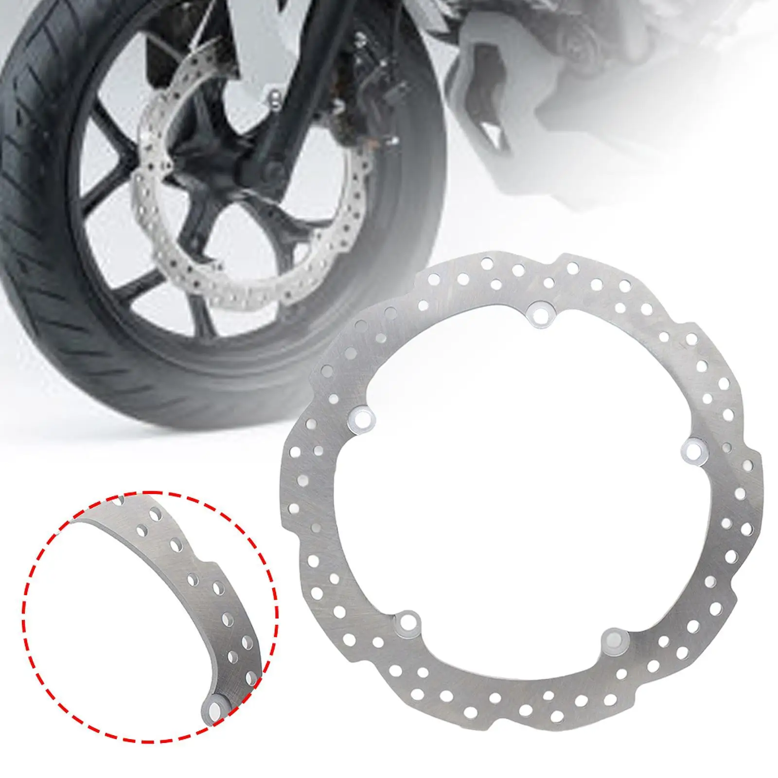

Motorcycle Front Brake Disc Rotor Sturdy Replace for Honda Ctx700