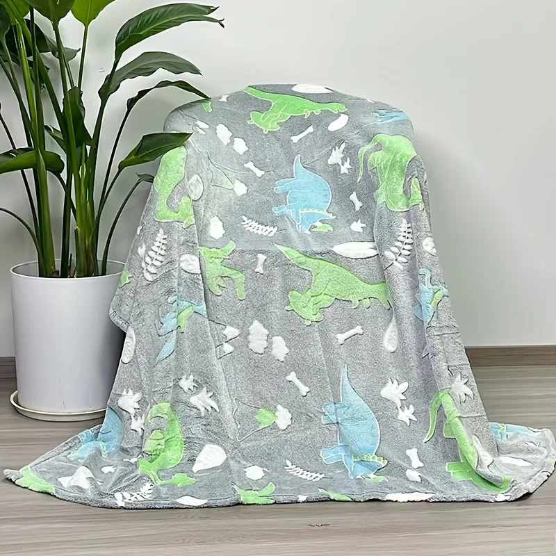 Lightweight Vintage Dinosaur Totem All-Season Blanket Office Nap Companion Camper Van Air-Conditioned Blanket Throw Blanket
