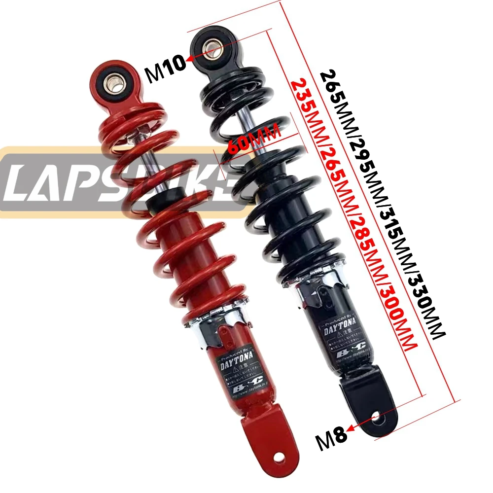 235 265 285 300mm Motorcycle rear shock absorber For Honda DIO50 AF17/18/24/25/27/28 ZX34/35 JOG50/90 ZR Scooter Modified Parts