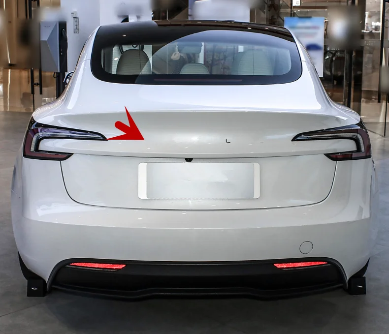 2pcs Matte Black for Tesla Model 3 highland 2024 Auto Logos  Patch Decoration Modified Accessories Tail Box