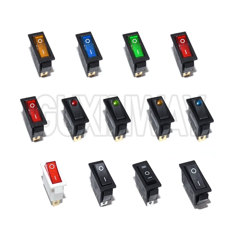 1PCS KCD3 2단 3핀 전기 장비 조명 포함 전원 스위치 16A 250V / 20A 125V AC 로커 스위치 ON-OFF ON-OFF-ON