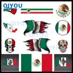 Mexico Flag Decal Car Stripe Moto Racing Flag Stickers Mexico Shield Badge Decal Patriotism Stickers Car Body Helmet Laptop