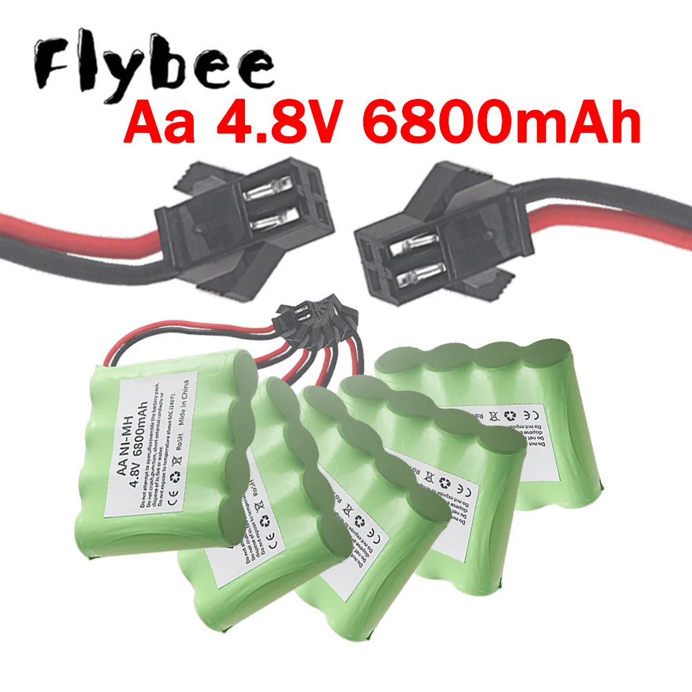 Brand New Capacity 6800mAh 4.8V AA Ni-MH Battery For Rc toys Cars Trucks Tanks Robot Boats 4.8 v 3000mAh Rechargeable Battery