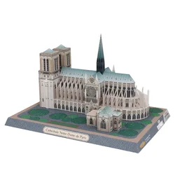 Notre Dame de Paris Famous Architecture 3D Paper Model DIY Hand-made Parent-child Toy