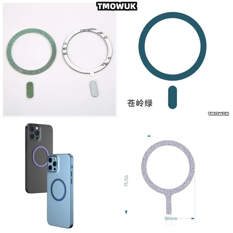 

Для Xiaomi Redmi K40 K60 MIX Fold 2 3 4 Pro Ultra для Magsafe - Магнитное кольцо-наклейка для беспроводной зарядки с сильным магнитным металлическим креплением