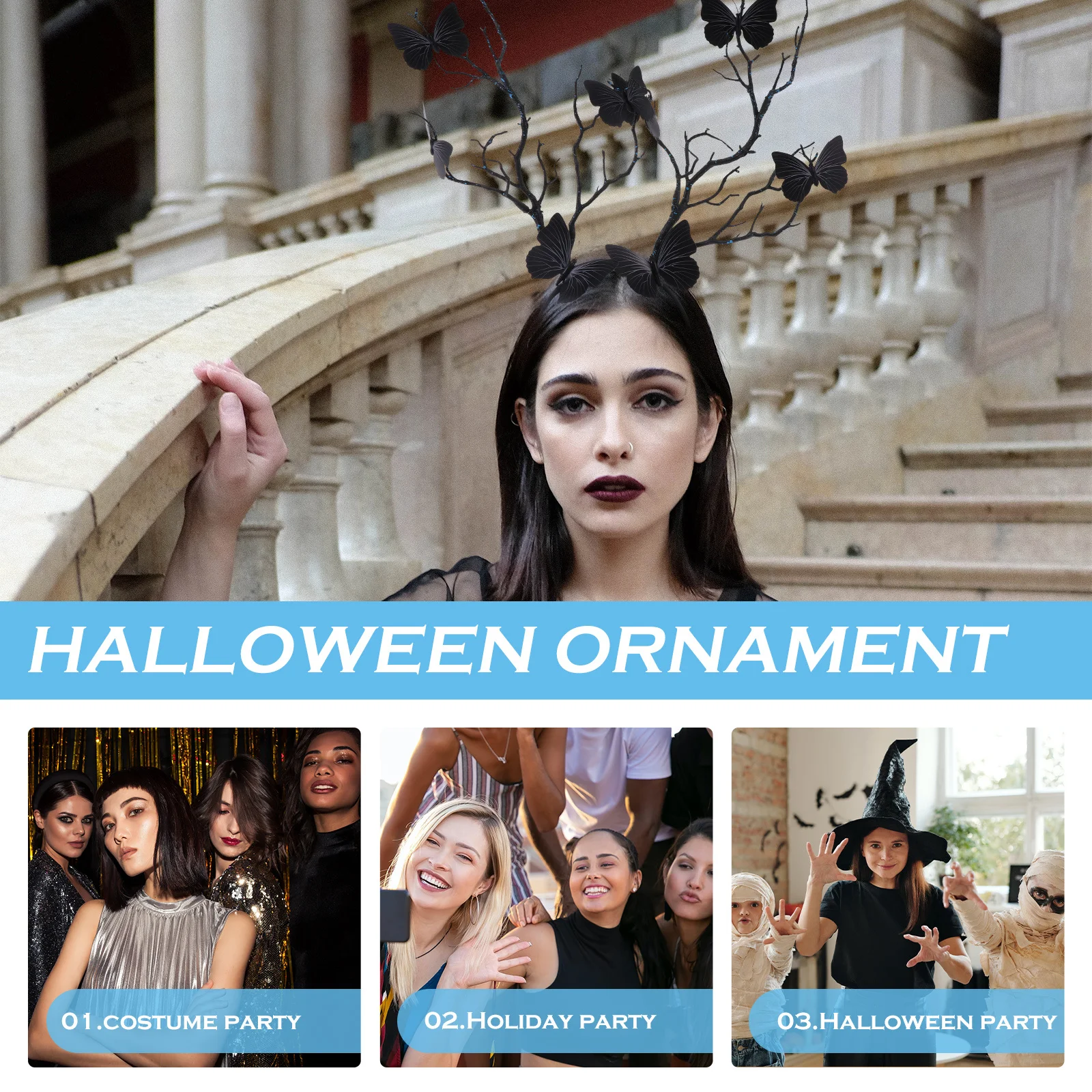 

прочная повязка на голову с рогом оленя, аксессуар для волос на Хэллоуин, вечерние головной убор, реквизит для косплея, головной убор на Хэллоуин, декор для волос