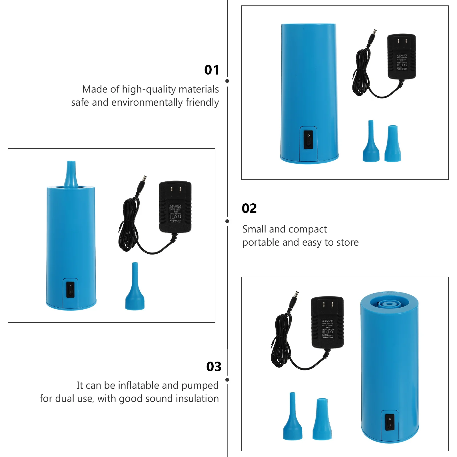 

1pc Electric Balloon Air Pump Portable Dual Use Inflator For Party Supplies Home Office Us Plug Balloon Blower Air Inflators