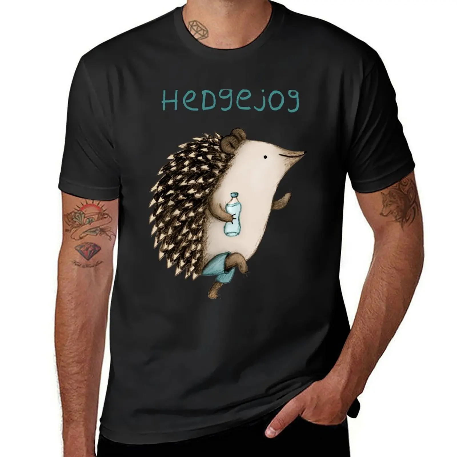 Hedgejog T-Shirt summer top Blouse boys whites animal prinfor boys plain white t shirts men