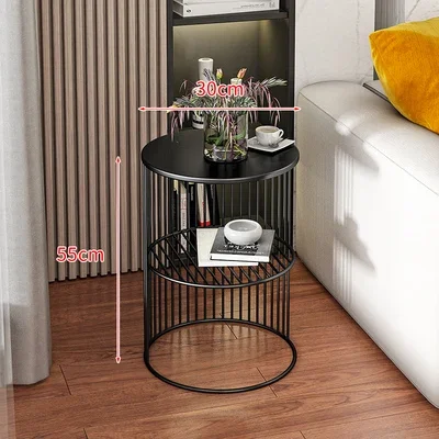 High Quality Nordic Small Marble Coffee Table Side Corner Living Room Round Tea Tables Simple Modern Bedside Furniture