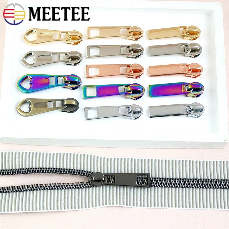 

5-50Pcs 5# Universal Nylon Zipper Sliders Backpack Coat Shoes Colored Zip Pull Head Bags Zips Repair Kit DIY Sewing Accessories