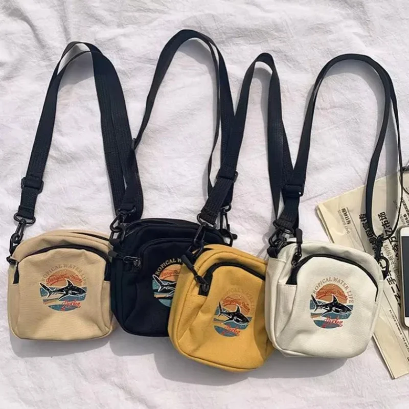 Stylish Canvas Mini Crossbody Bags for Women Small Handbag Shoulder Bag, Ladies Purse Phone Bag, Japanese Harajuku Messenger Bag